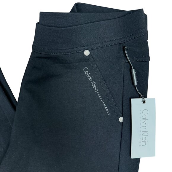 NWT Women's CALVIN KLEIN Performance Quick Dry Stretch Pants Black | Size M - Picture 3 of 11